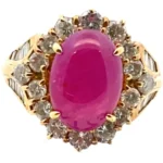 K18 ピンクサファイア・ダイヤモンド リング 5.03・D1.31ct