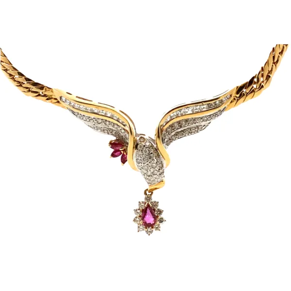 K18 ルビー・ダイヤモンド ネックレス/ペンダントトップ R0.78・D1.72ct