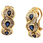 K18 サファイア・ダイヤモンド イヤリング S1.28・D1.24 ct