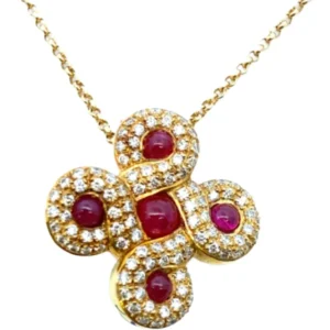 K18 ルビー・ダイヤモンド ネックレス/ペンダントトップ D1.17ct