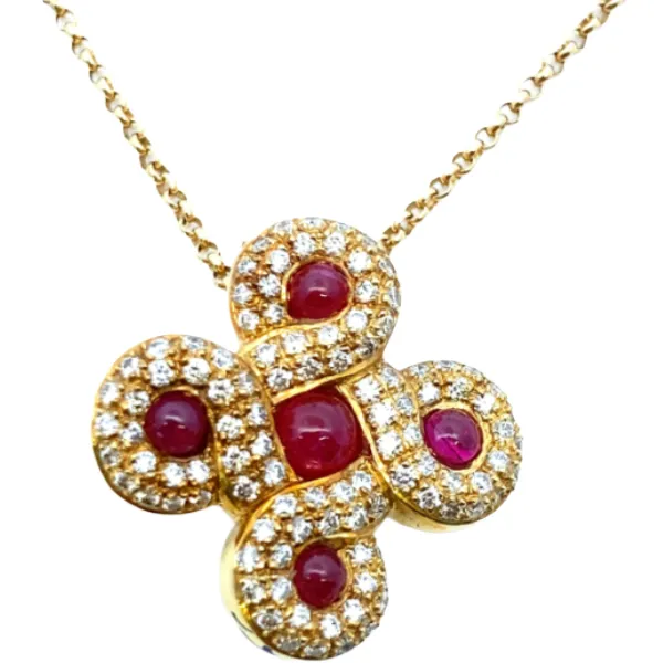 K18 ルビー・ダイヤモンド ネックレス/ペンダントトップ D1.17ct