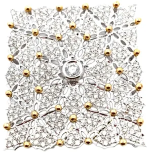 K18 ダイヤモンド ブローチ 2ct