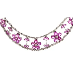 K18WG・SILVER サファイア・ダイヤモンド ネックレス/ペンダントトップ ct