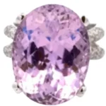 K18 クンツァイト・ダイヤモンド リング 18.56 ct D0.74 ct