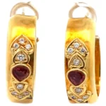 K18 ルビー・ダイヤモンド ピアス/イヤリング R0.67・D0.32ct