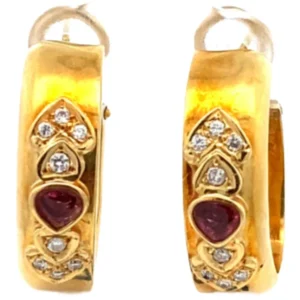 K18 ルビー・ダイヤモンド ピアス/イヤリング R0.67・D0.32ct