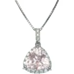 K14/K14WG モルガナイト・ダイヤモンド ネックレス/ペンダントトップ 2.91 ct D0.38 ct