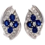 K18 サファイア・ダイヤモンド ピアス  D0.43・S1.79 ct