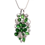 K18WG ガーネット・ダイヤモンド ネックレス/ペンダントトップ 3.8・D0.7 ct