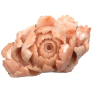 K18 サンゴ ブローチ