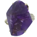 K18 アメシスト・ダイヤモンド リング 32.34 ct 0.12・0.60 ct