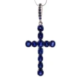 K18WG サファイア・ダイヤモンド ペンダントトップ 10.6・0.25 ct