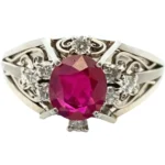 Pt/Pm ルビー・ダイヤモンド リング 1.12・0.28ct