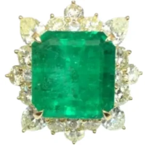 K18 コロンビア産エメラルド・ダイヤモンド リング 18.56 ct D7.303 ct