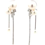 タサキ K18 パール・ダイヤモンド ピアス/イヤリング 0.05・0.05ct