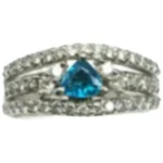 Pt･Pm900 パライバトルマリン・ダイヤモンド リング 0.28 ct D0.585 ct