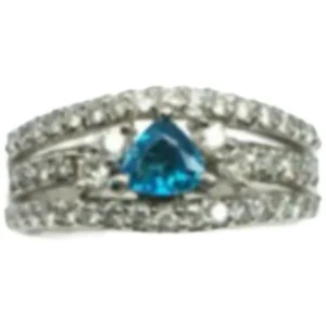 Pt･Pm900 パライバトルマリン・ダイヤモンド リング 0.28 ct D0.585 ct