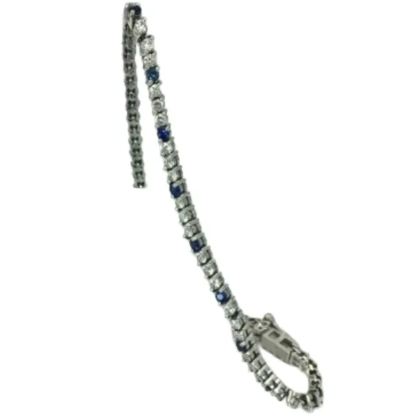 Pt･Pm900 サファイア・ダイヤモンド ブレスレット S0.98・D2.27 ct