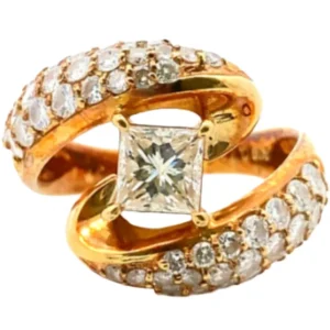 K18 ダイヤモンド リング 0.734・D1.17ct