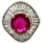 Pt･Pm900 ルビー・ダイヤモンド リング 2.05・D0.89ct