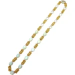 K18/K18WG オパール・ダイヤモンド ネックレス/ペンダントトップ 6.56・D3.40ct