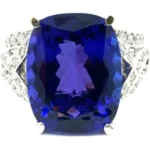 Pt･Pm900 タンザナイト・ダイヤモンド リング 14.02・D1ct