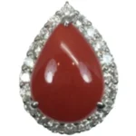 Pt･Pm900 サンゴ・ダイヤモンド リング 7.47 ct 1.41 ct