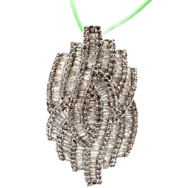 K18WG ダイヤモンド ネックレス/ペンダントトップ D4ct