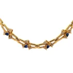 K18 サファイア・ダイヤモンド ネックレス S7.4・D3.25 ct