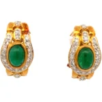 K18 エメラルド・ダイヤモンド ピアス/イヤリング 1.73・D0.64ct