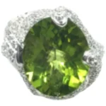 K18 ペリドット・ダイヤモンド リング 7.73 ct D1.41 ct