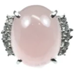 Pt･Pm900 スターローズクォーツ・ダイヤモンド リング 11.61 ct 0.3 ct