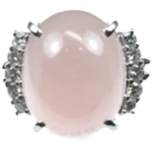 Pt･Pm900 スターローズクォーツ・ダイヤモンド リング 11.61 ct 0.3 ct