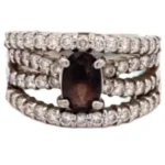 Pt･Pm900 ブラジル産アレキサンドライト・ダイヤモンド リング 1.25 ct D1.09 ct