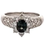 Pt･Pm900 アレキサンドライト・ダイヤモンド リング 0.77 ct D0.71 ct