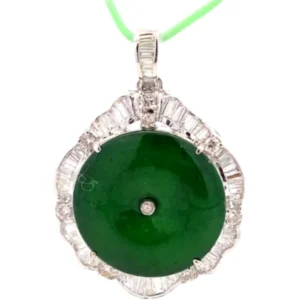 K18 翡翠・ダイヤモンド ネックレス/ペンダントトップ