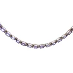 K18WG タンザナイト・ダイヤモンド ネックレス 22.00・1.40ct