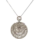 K18WG ダイヤモンド ネックレス/ペンダントトップ D2ct