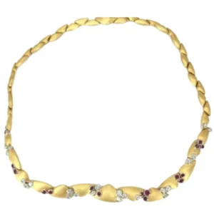 K18 ルビー・ダイヤモンド ネックレス R2.15・D1.71 ct