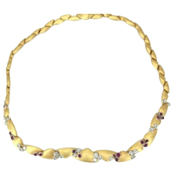 K18 ルビー・ダイヤモンド ネックレス R2.15・D1.71 ct