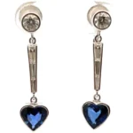 ミキモト K18 サファイア・ダイヤモンド ピアス/イヤリング 0.97・0.85・D0.41・D0.42ct