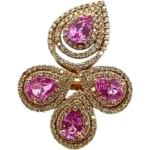 K18 ピンクサファイア・ダイヤモンド 3.57・1.45ct