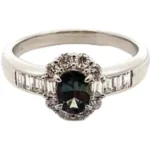 Pt･Pm900 アレキサンドライト・ダイヤモンド 0.65・D0.7ct