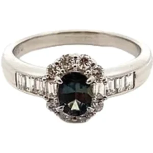 Pt･Pm900 アレキサンドライト・ダイヤモンド 0.65・D0.7ct