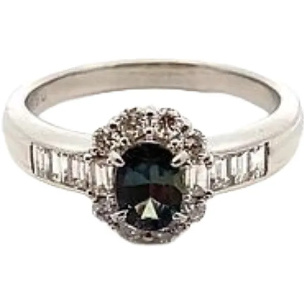 Pt･Pm900 アレキサンドライト・ダイヤモンド 0.65・D0.7ct