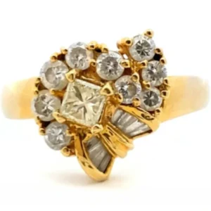 K18 ダイヤモンド リング 0.29・D0.65ct