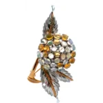 Pt900/K18 オパール・ダイヤモンド ネックレス/ペンダントトップ 6.56・D0.07ct