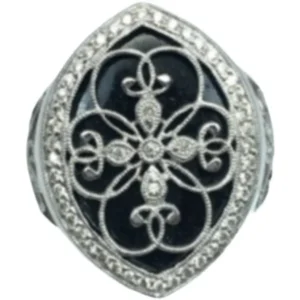 K18 オニキス・ダイヤモンド リング D0.3 ct