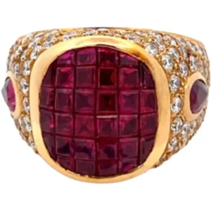 K18 ルビー・ダイヤモンド リング