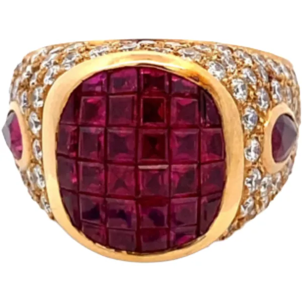 K18 ルビー・ダイヤモンド リング